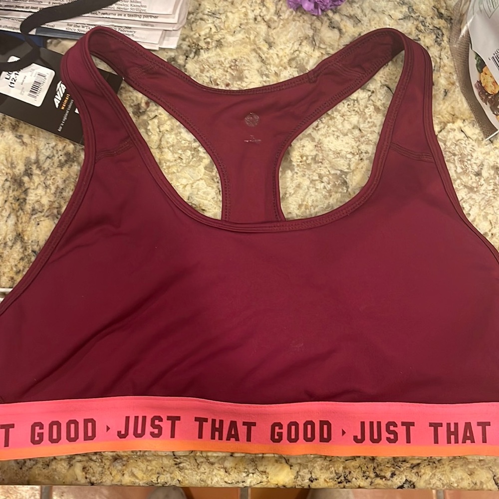 Maroon sports bra.   Size XL